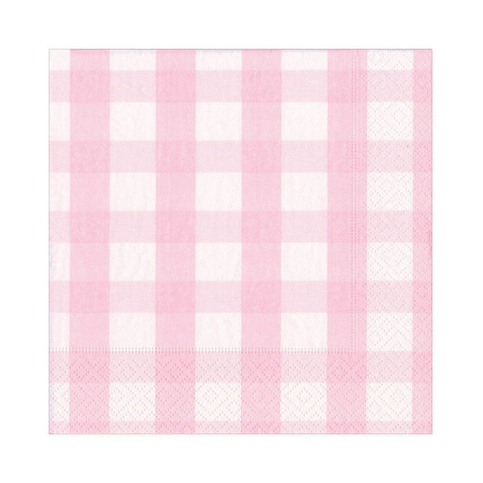 Serviett lunch gingham pink