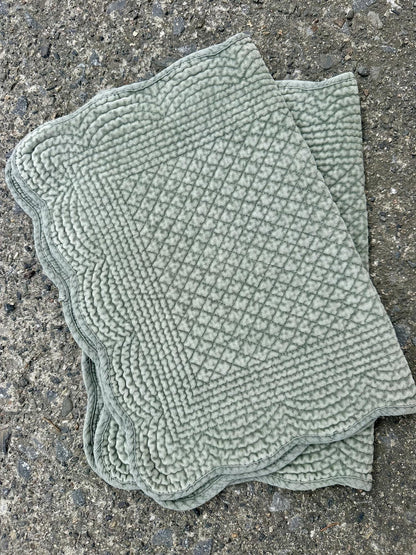 Spisebrikke velour Sage