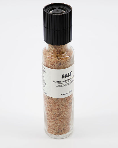 Salt parmesan, tomat og basilikum 300 gram