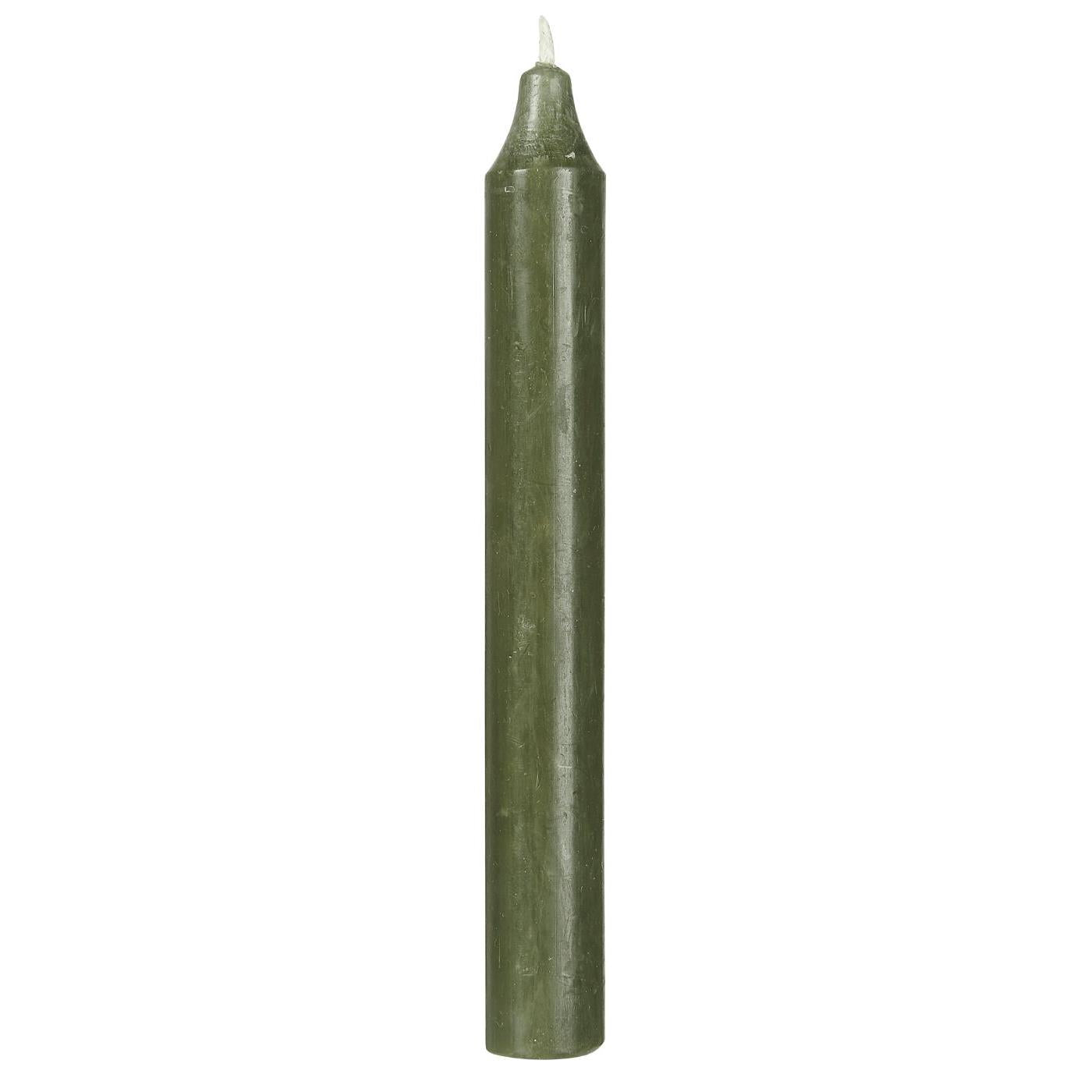 Taper candle forest green 18 cm