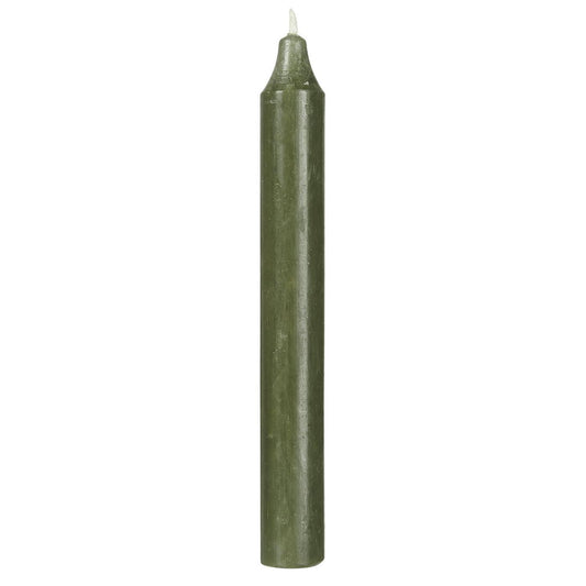 Taper candle forest green 18 cm