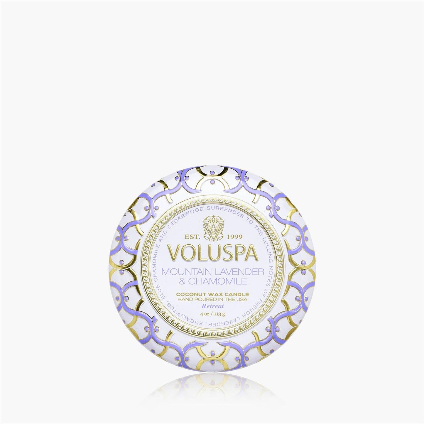 Mountain Lavender & Chamomile Mini Tin Candle 25 Timer
