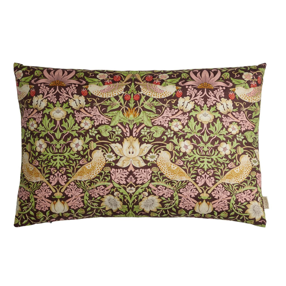 Strawberry thief Chocolate pute m/fyll 50x33 cm