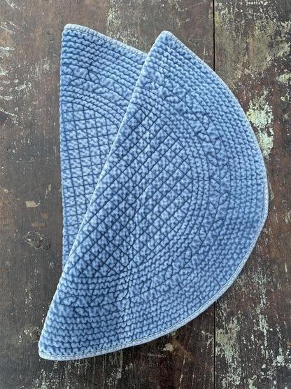 Placemat velvet round Moonlight Blue 40 cm