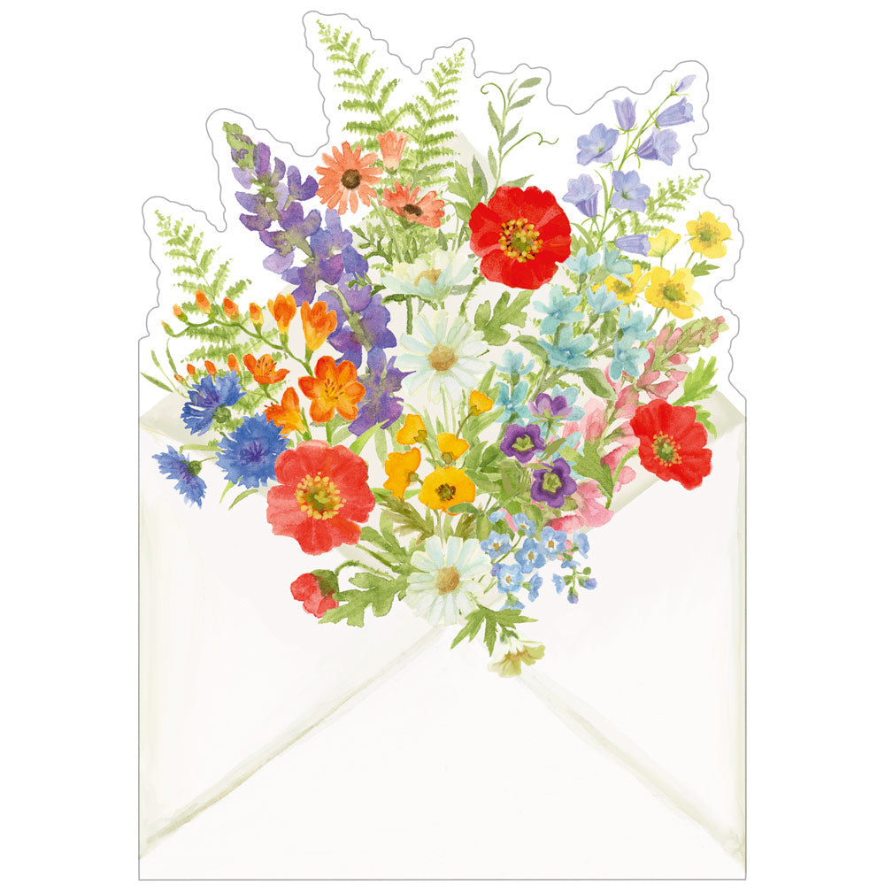 Card w/envelope Bouquet wishes