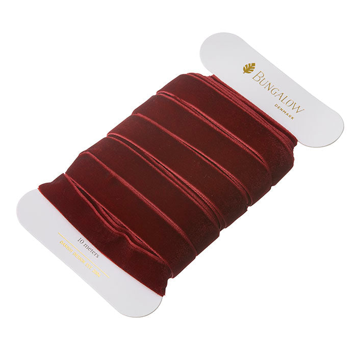 Velvet ribbon Wine 16 mm