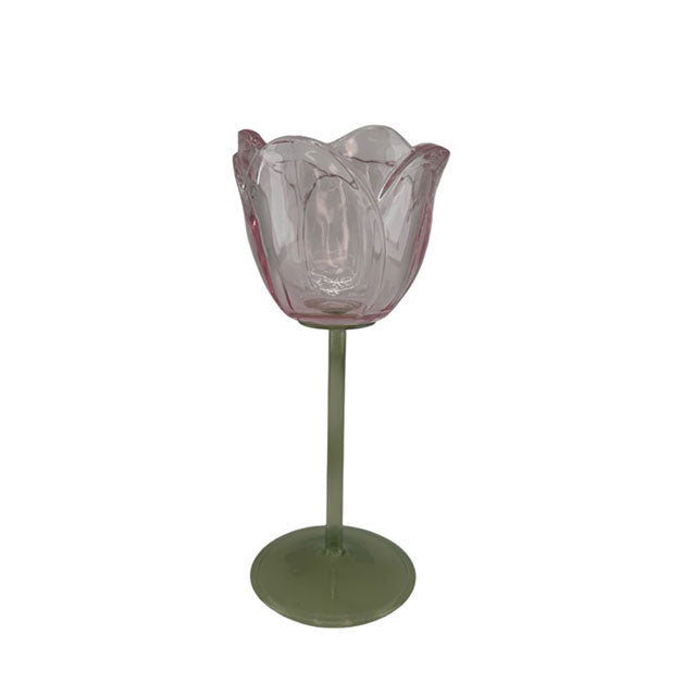 Telysholder Tulia rosa 19 cm