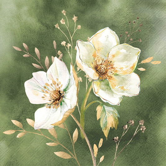 Serviett Kaffe Golden Gala green