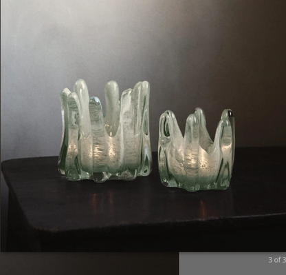 Telysholder Helix moss green 14 cm