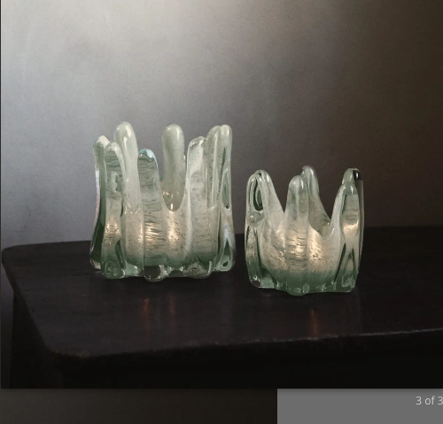 Telysholder Helix moss green 14 cm