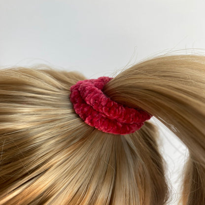Kknekki hårstrikk Velvet Raspberry