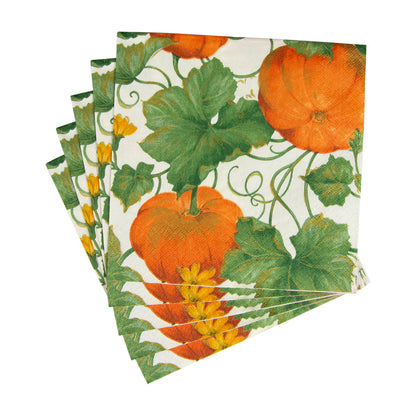 Serviett lunch Heirloom Pumpkins Ivory & Orange