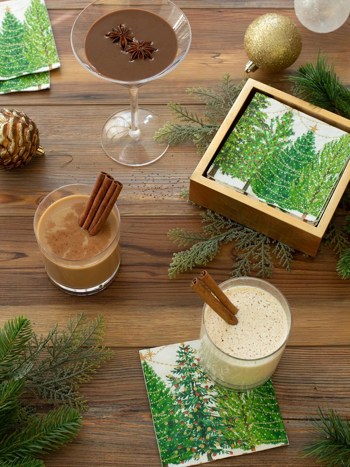 Serviettholder gull kaffe