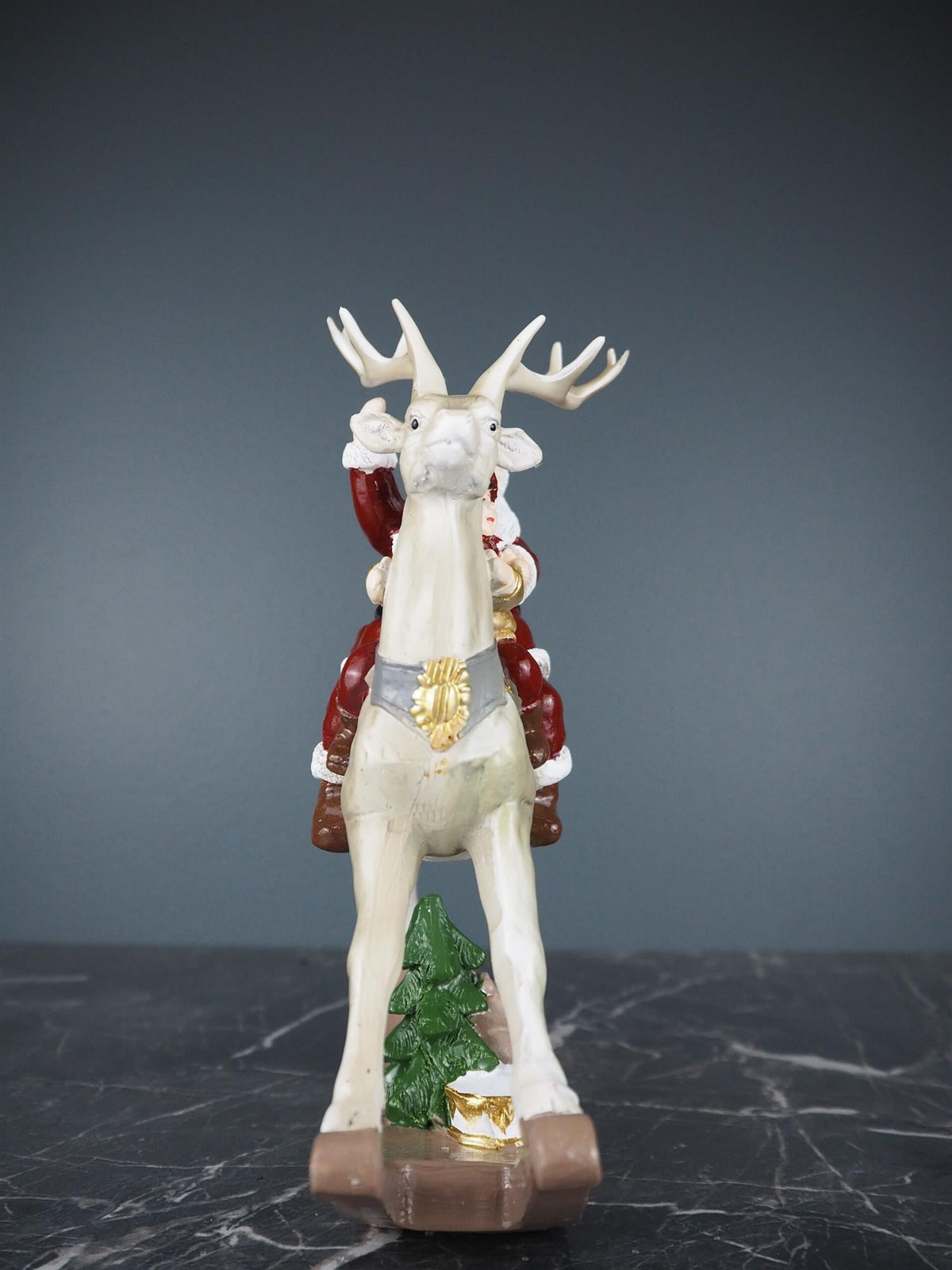 Santa Claus on reindeer 19x21 cm