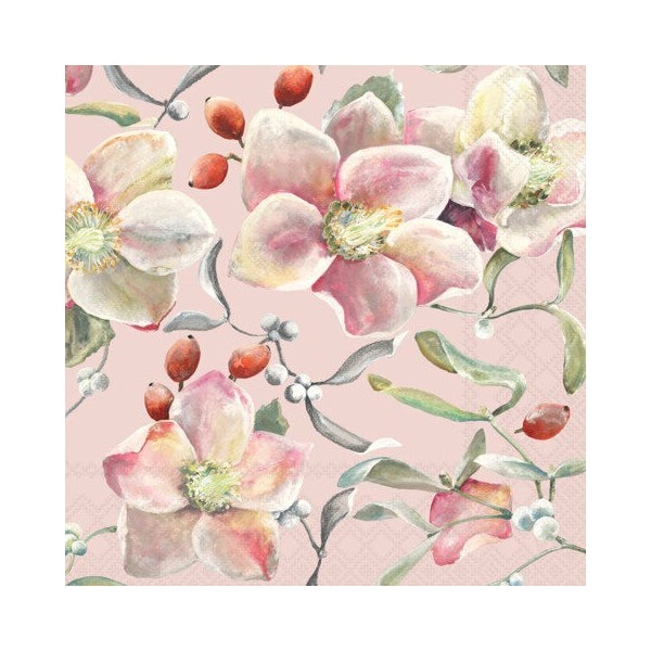 Serviett lunch Festive grace pink