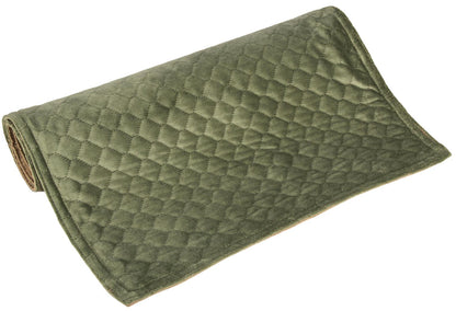 Løper bikube velur grønn 40x140 cm