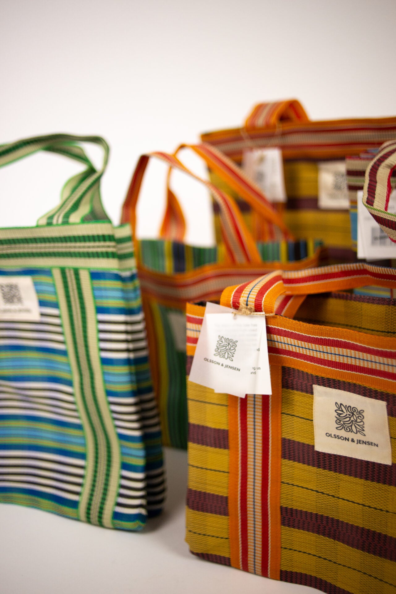 Jojo striped tote bag