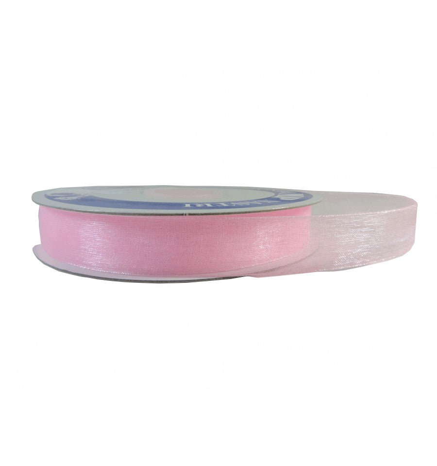 Organza ribbon light pink 15 mm