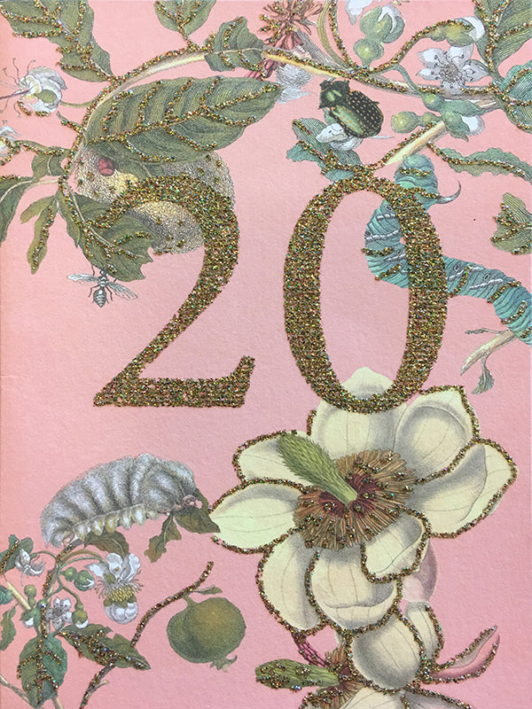 Glitterkort 20 år