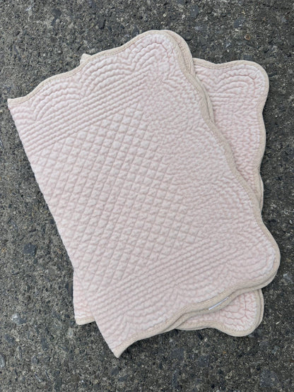 Spisebrikke velour Powder Pink
