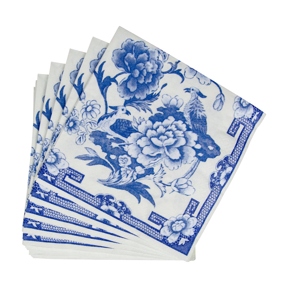 Serviett kaffe blue and white