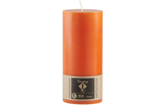 Pillar candle eco orange 7x15 cm