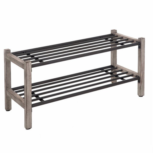 Nancy skohylle antikk grå