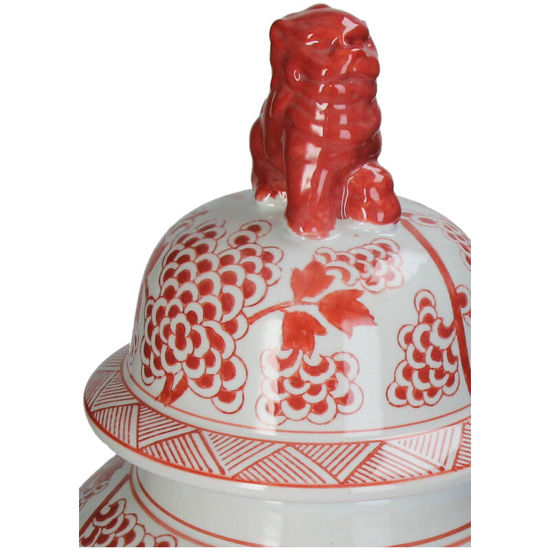 Dekor krukke elefant rød 46 cm