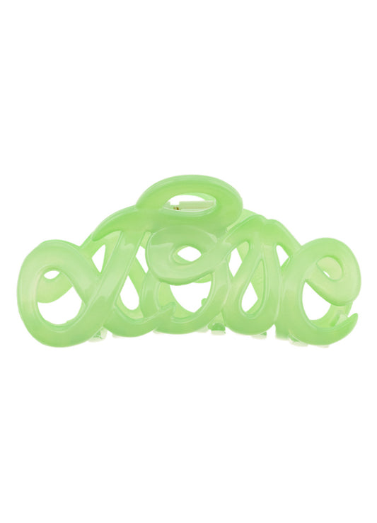 Hair Clip Love Claw Lime 8 cm