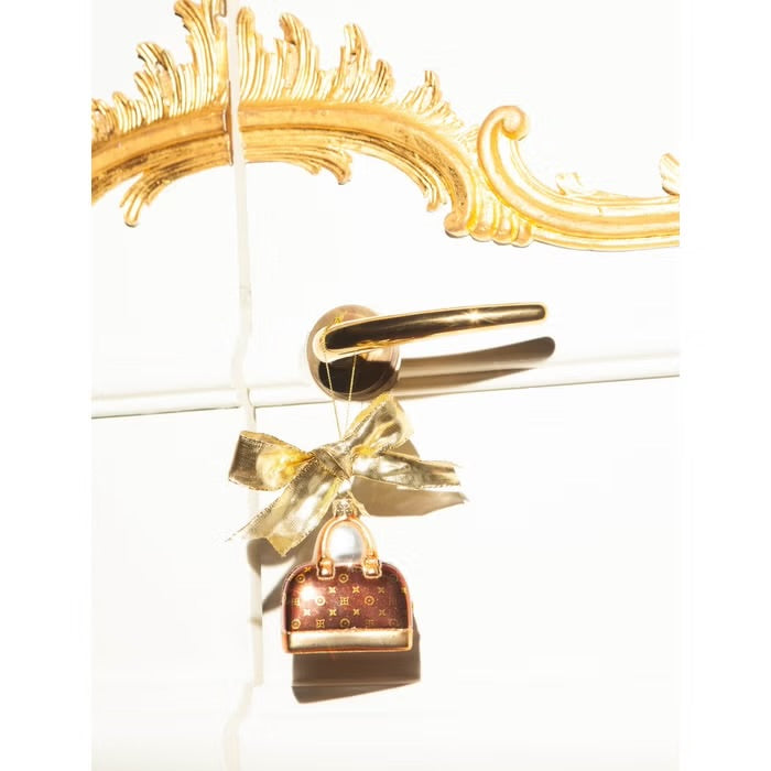 Christmas ornament brown bag 8 cm