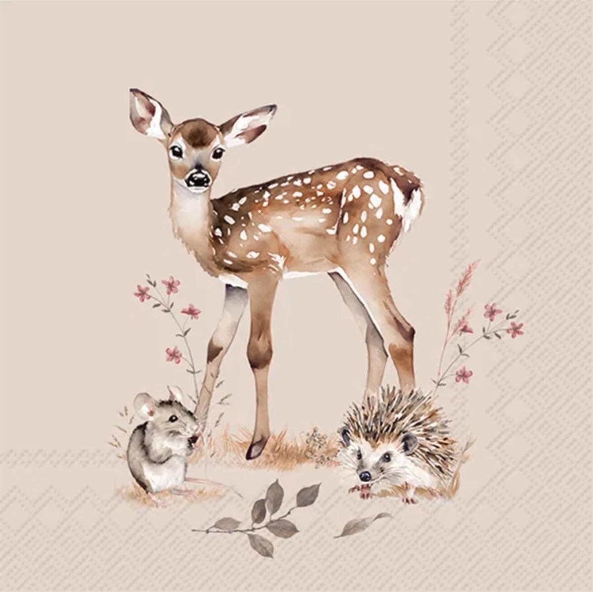 Serviett kaffe Forest Tales linen