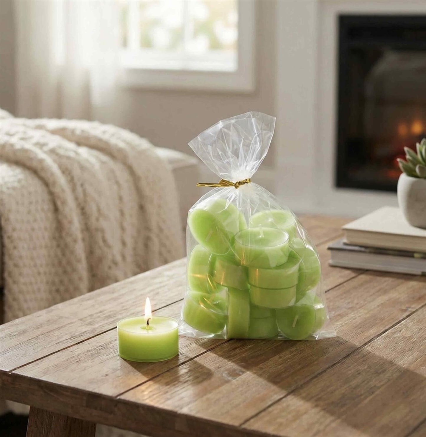 Tealights lime 20 pcs