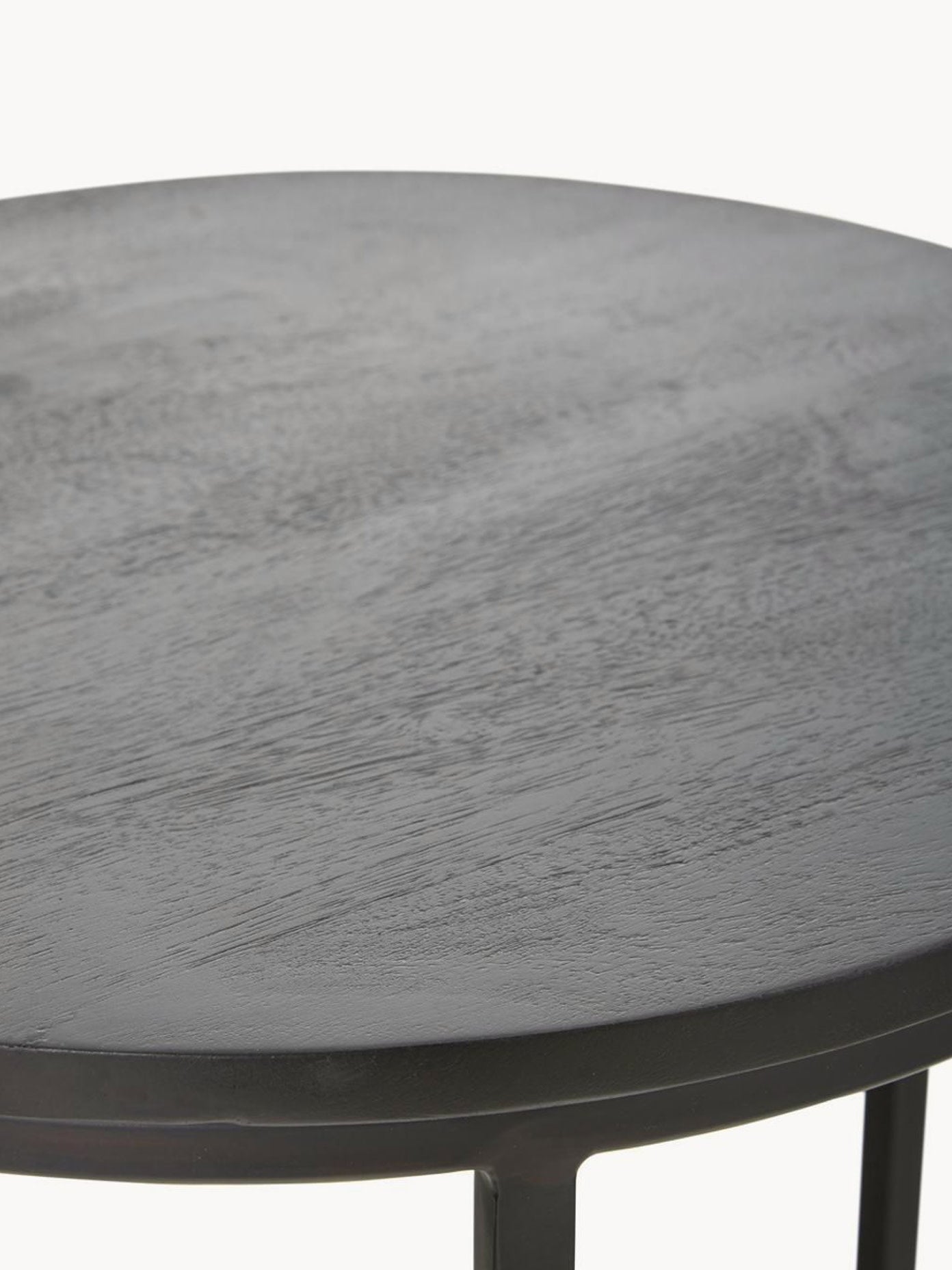 Round side table Black Pepper S/2