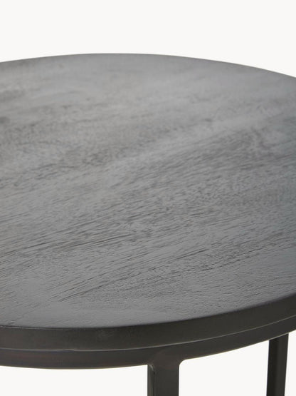 Round side table Black Pepper S/2