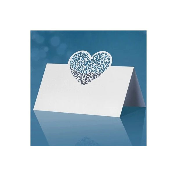 Bordkort med hjerte 10 stk