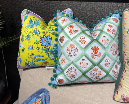 Putetrekk Cymone lime 45x45 cm