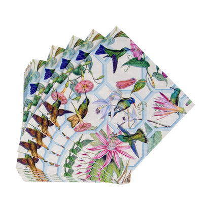 Napkin coffee Hummingbird trellis