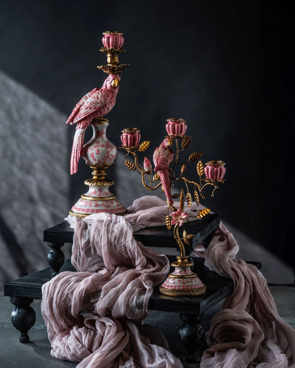 Lysetake papegøye rosa 40 cm
