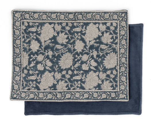 Placemat Indian Rose Denim blue