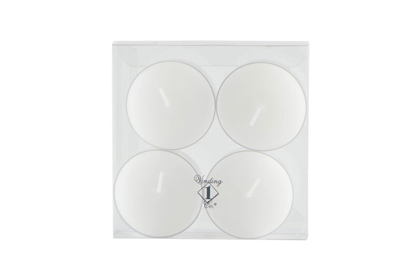 Large tealights white 4 pcs
