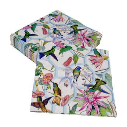 Napkin coffee Hummingbird trellis