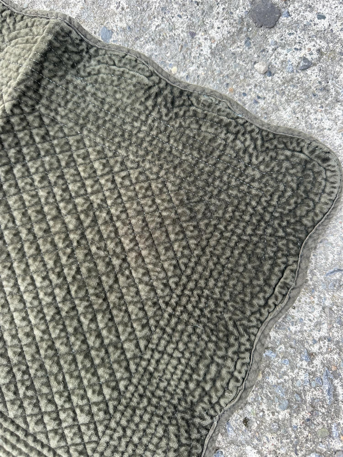 Placemat Velour Military Green