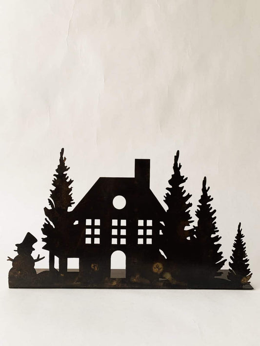 Landsby metall 43x25 cm