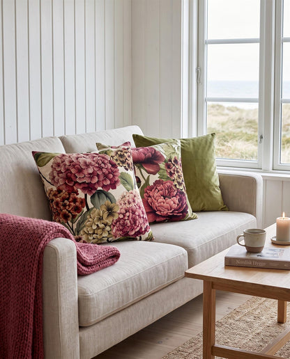 Cushion cover Hydrangea Dream pink 50x50 cm