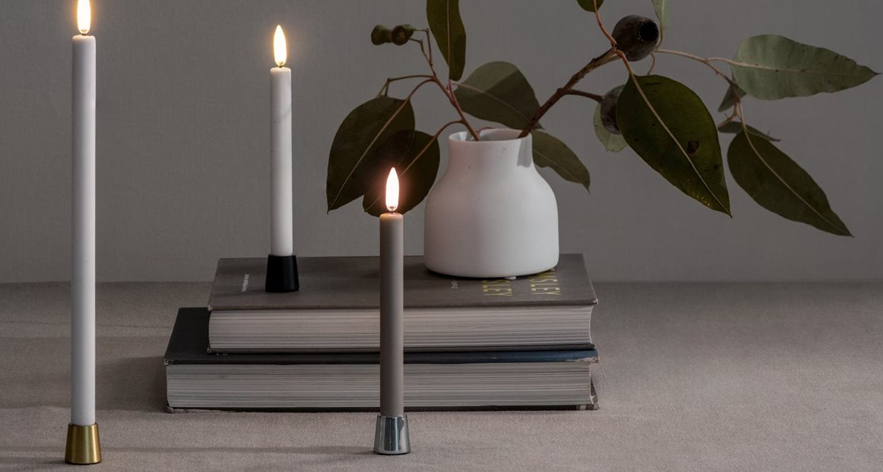 Candle holder mini chrome S/2