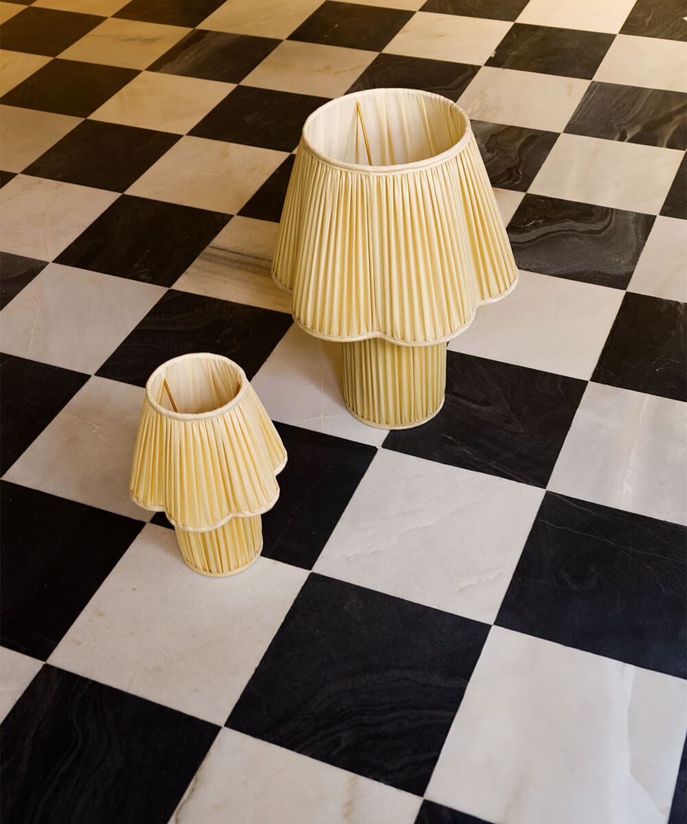 Bordlampe Myra Silk Buttercup 36 cm