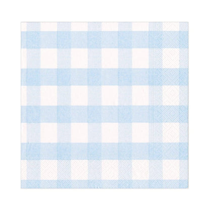 Serviett lunch gingham light blue
