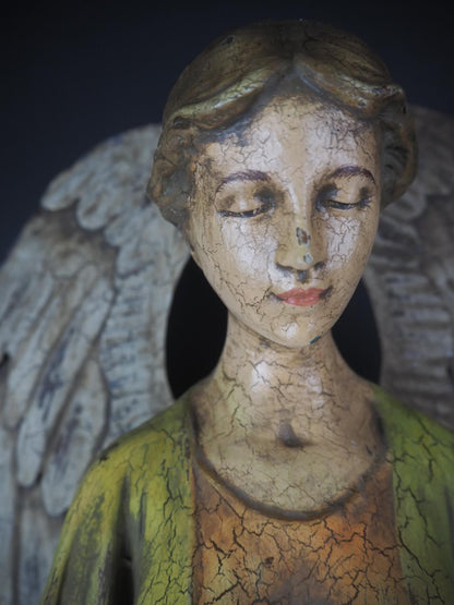 Angel with Dove Painted 72 cm