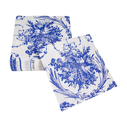 Napkin coffee Romantic toile blue