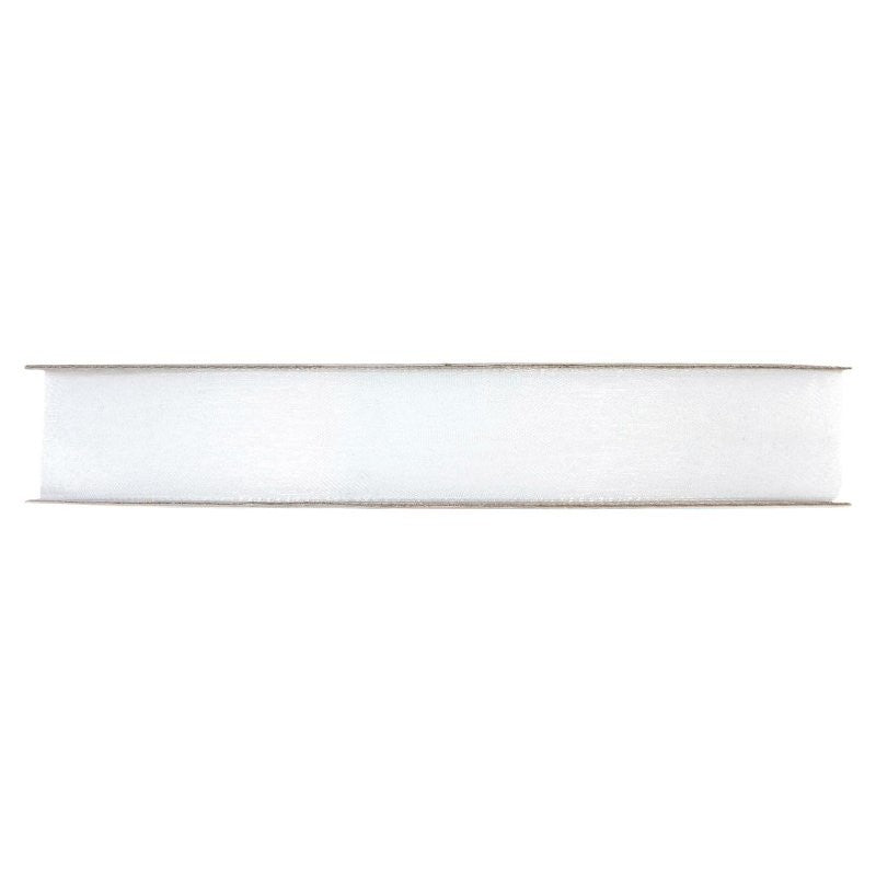 Organza bånd hvit 15 mm